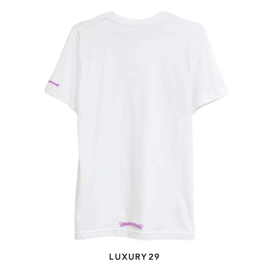 Chrome Hearts Neck Logo Pocket T-Shirt White/Purple CHROME HEARTS
