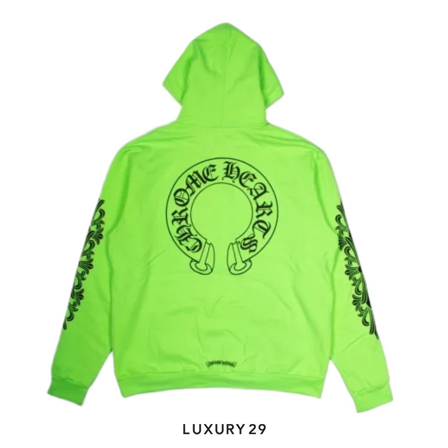 Chrome Hearts Neon Green Ultra Miami Hoodie CHROME HEARTS