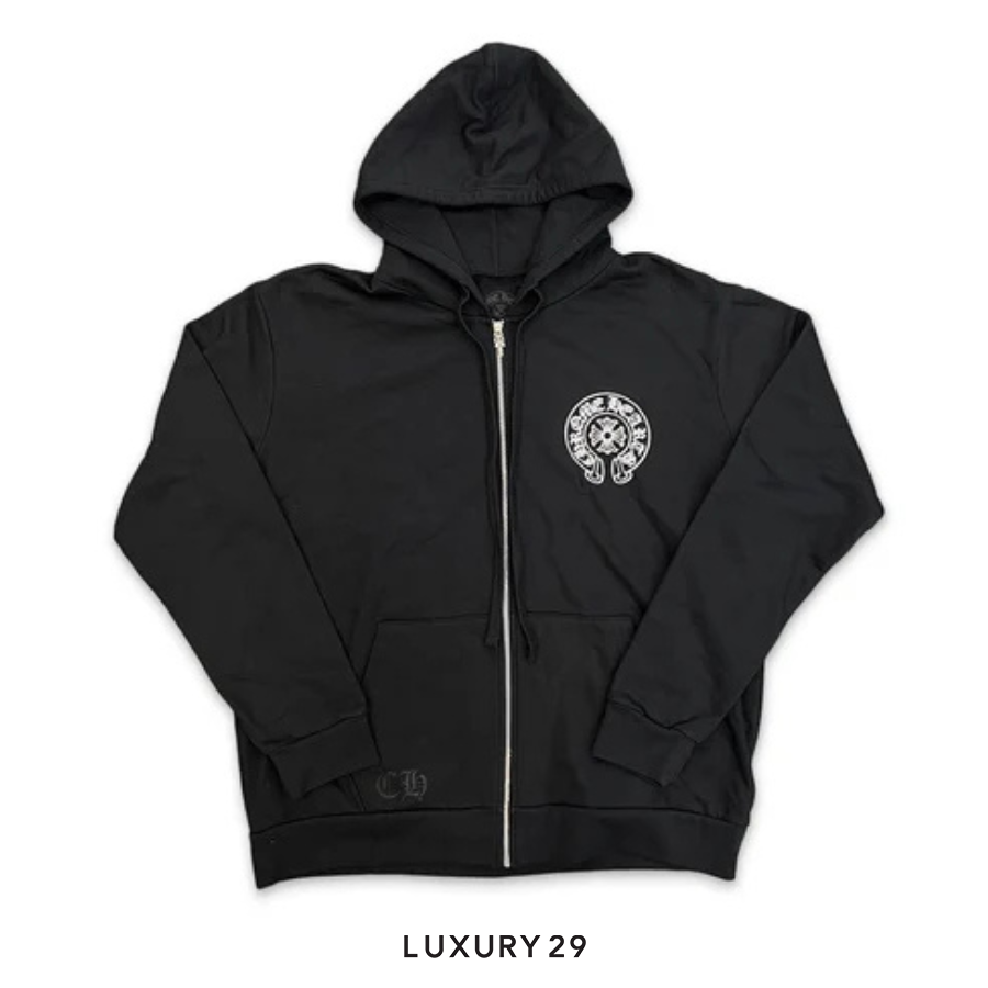 Chrome Hearts New York Horse Shoe Logo Hoodie Black CHROME HEARTS