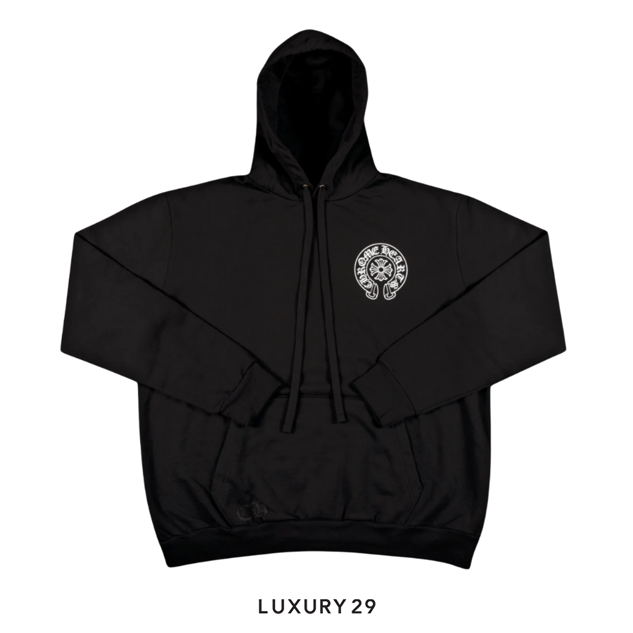 Chrome Hearts Osaka Horse Shoe Logo Zipped Hoodie Black CHROME HEARTS