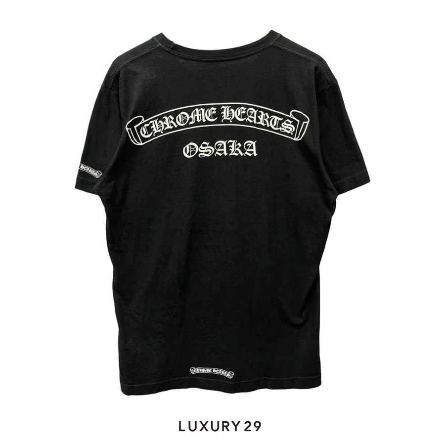 Chrome Hearts Osaka Scroll Label Logo Tee Black CHROME HEARTS Luxury29