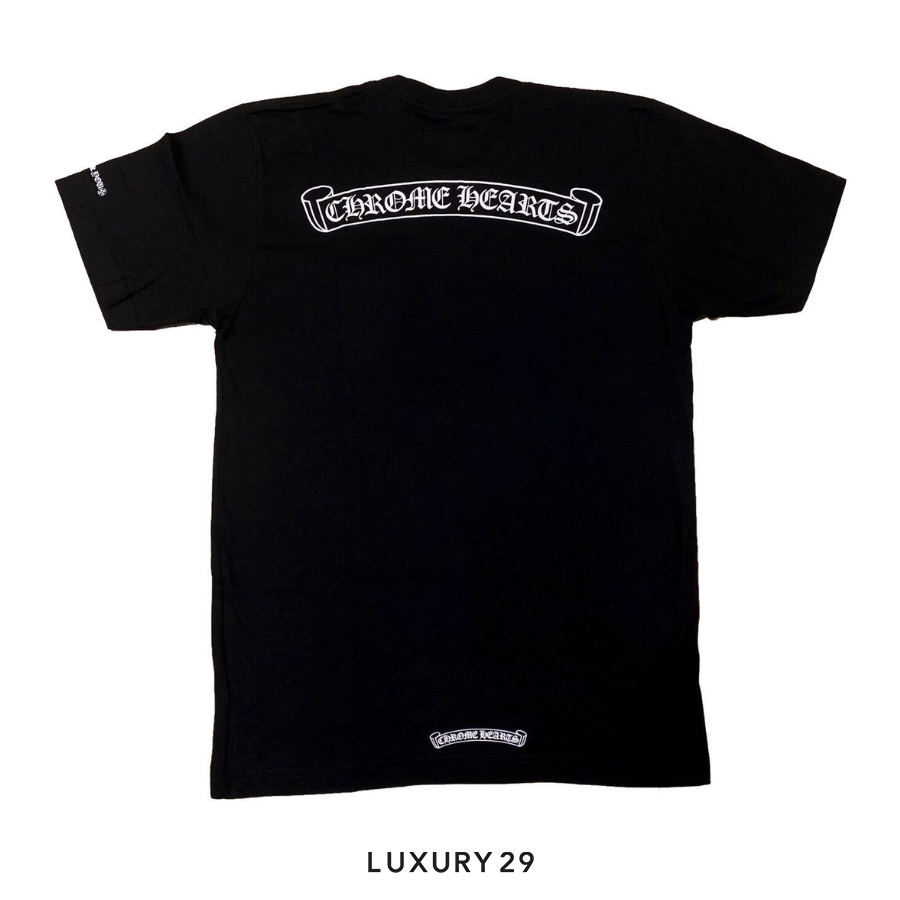 Chrome Hearts Scroll Logo Pocket T-Shirt Black CHROME HEARTS