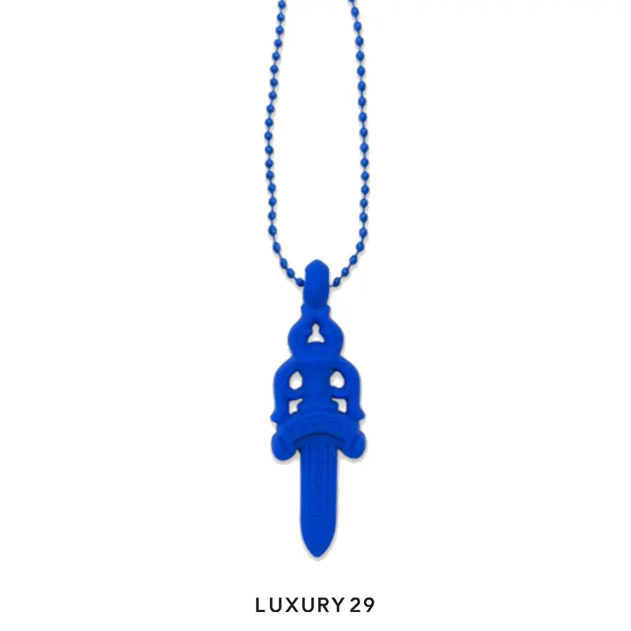 Chrome Hearts Silicone Dagger Necklace Blue CHROME HEARTS