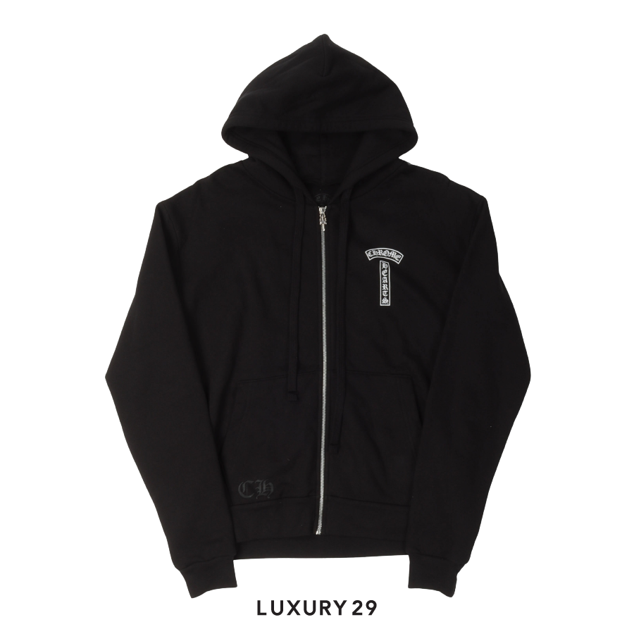 Chrome Hearts T Bar Logo Hoodie Black/White CHROME HEARTS