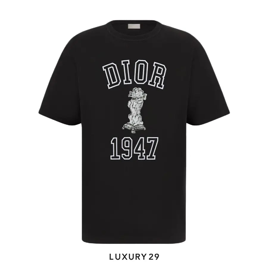 DIOR 1947 LOGO PRINTED T-SHIRT NOIR