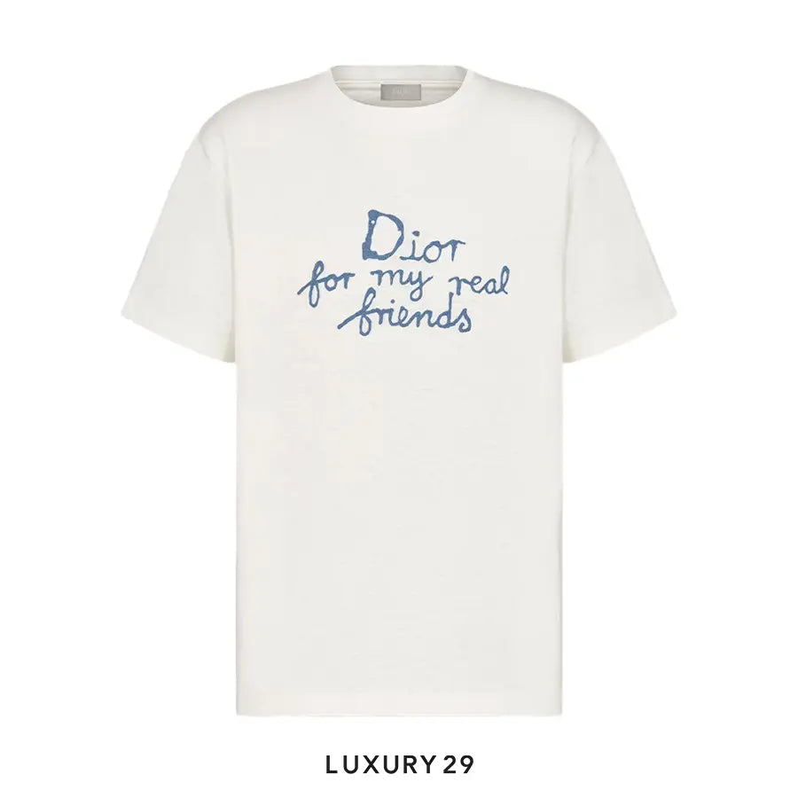 DIOR AND HYLTON NEL For My Real Friends T-Shirt Relaxed Fit White
