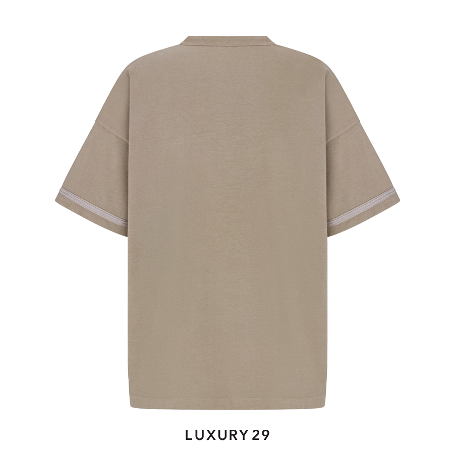 DIOR AND STONE ISLAND T-Shirt, Oversized Fit Brown Cotton Jersey DIOR