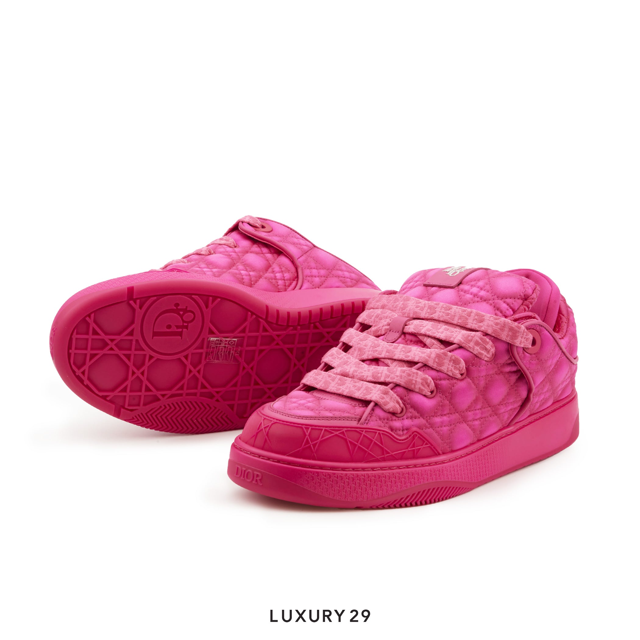 Dior B9S Skater ERL Fuchsia Kumo Cannage Satin DIOR