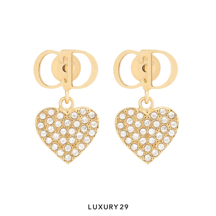 Dior Clair D Lune Earrings Gold-Finish Metal and Silver-Tone Crystals DIOR Luxury29