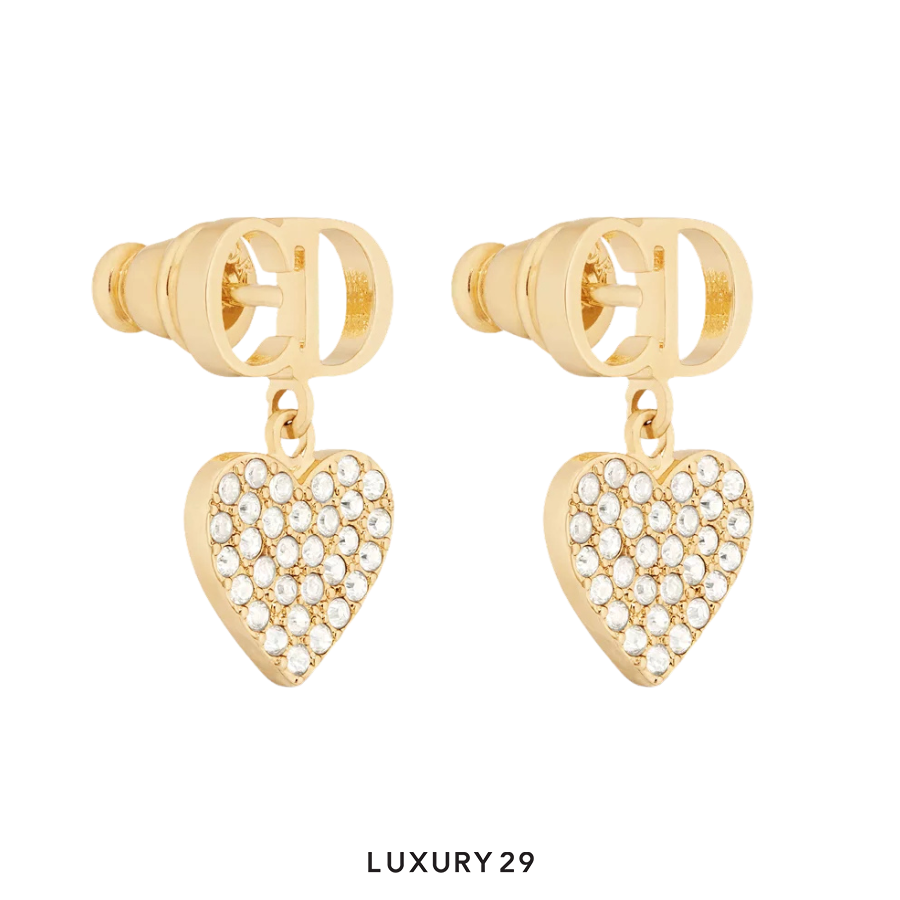 Dior Clair D Lune Earrings Gold-Finish Metal and Silver-Tone Crystals DIOR Luxury29