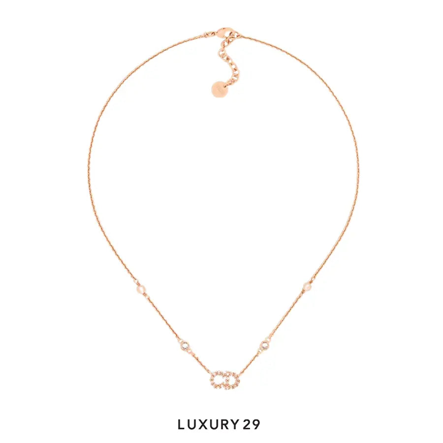 Dior Clair D Lune necklace Pink coated metal, pink resin pearls