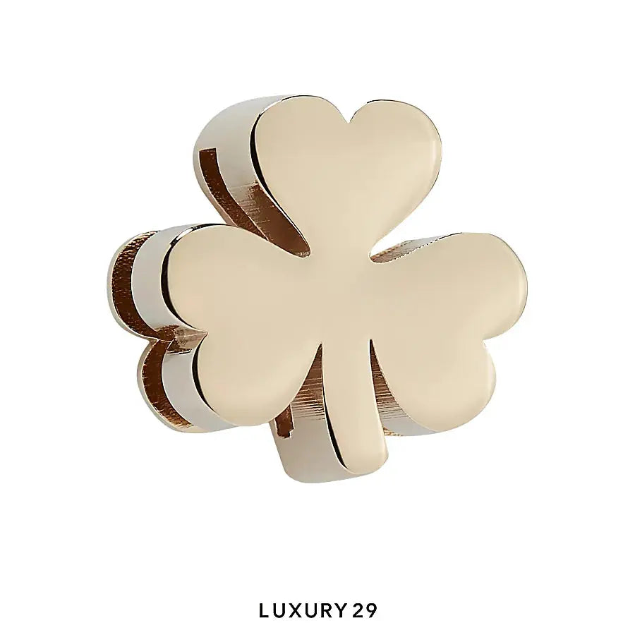 Dior Clover Badge Pale ABC Gold-Finish Metal