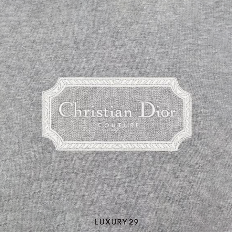 Dior Couture Relaxed-Fit T-Shirt Gray Cotton Jersey DIOR