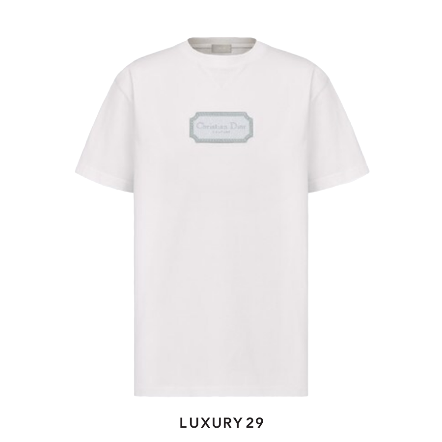 Dior Couture Relaxed-Fit T-Shirt White Cotton Jersey