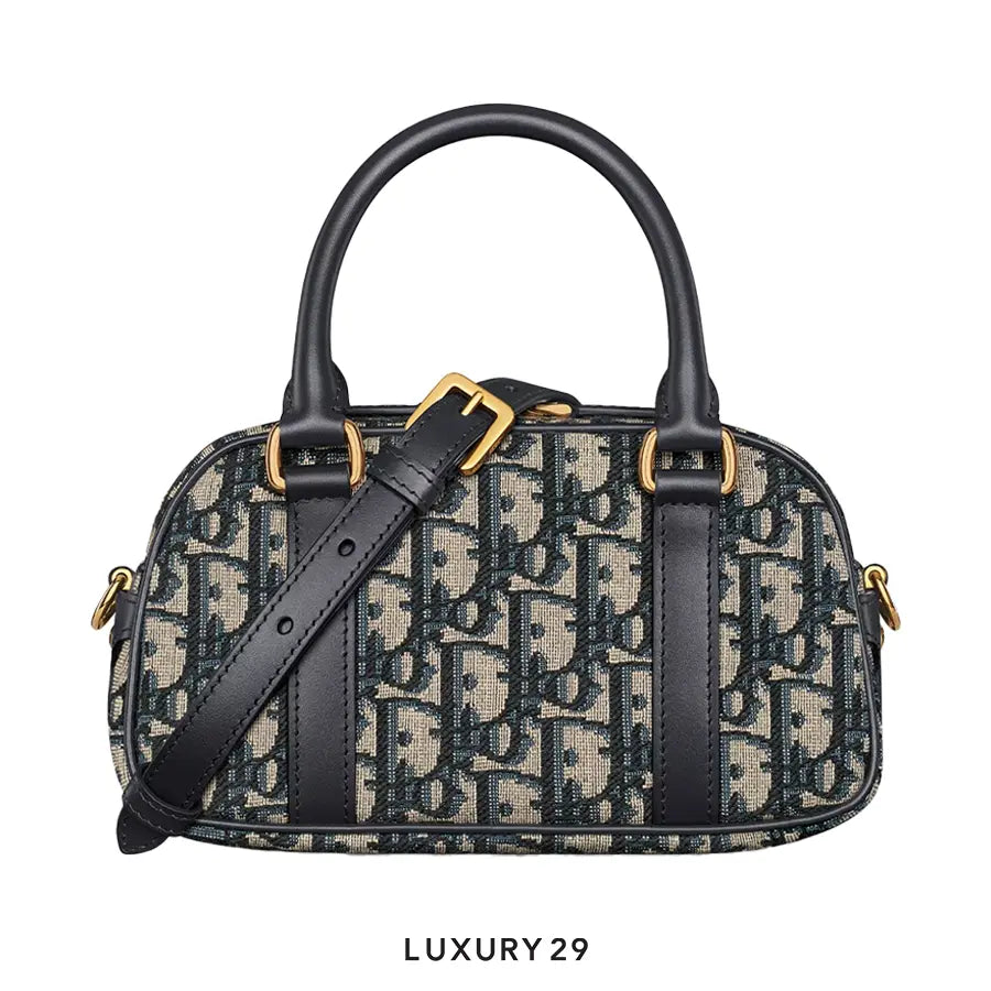 Dior D-Vibe East-West Nano Bag Blue Dior Oblique Jacquard