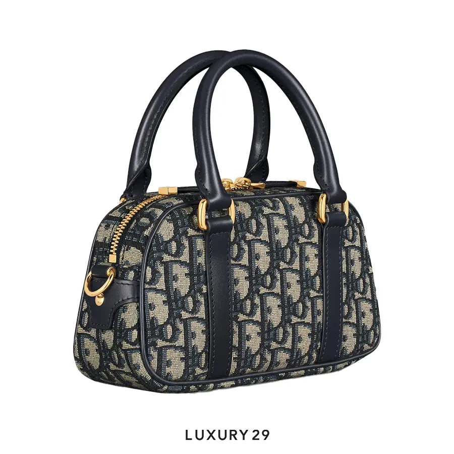Dior D-Vibe East-West Nano Bag Blue Dior Oblique Jacquard DIOR