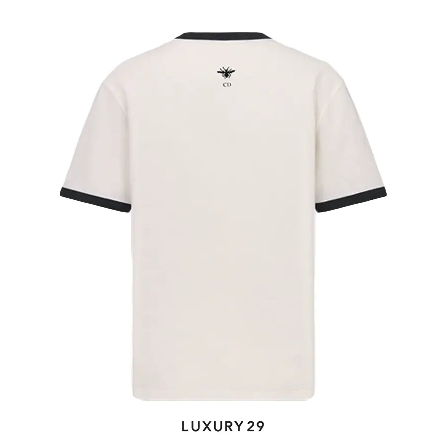 Dior Dio(r)White Cotton and Linen Jersey with Black Miss Dior Graffiti Motif DIOR