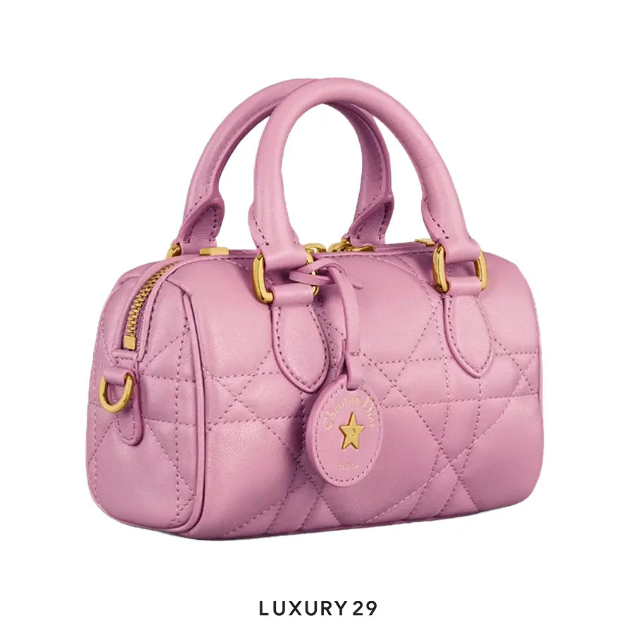 Dior Groove 17 Nano Bag Hydrangea Pink Macrocannage Calfskin DIOR