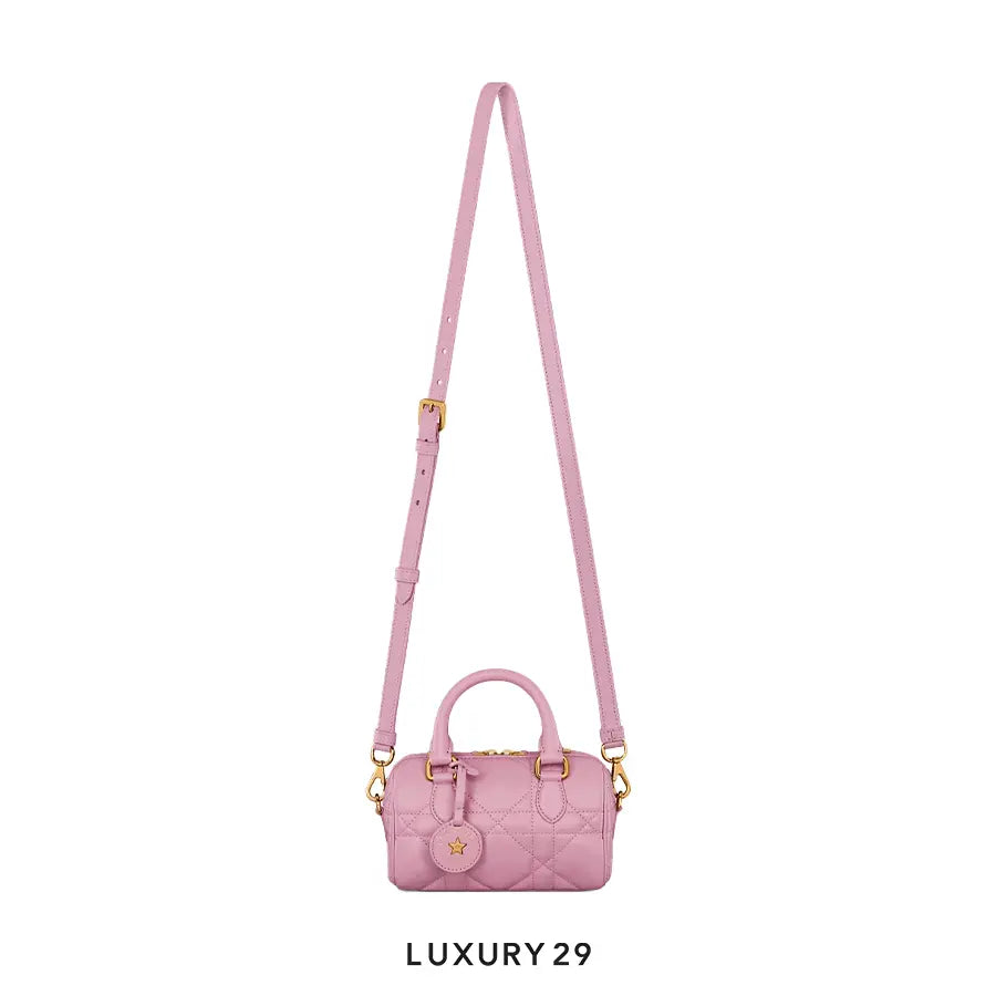 Dior Groove 17 Nano Bag Hydrangea Pink Macrocannage Calfskin DIOR