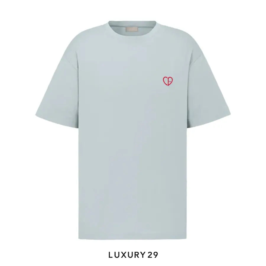 Dior Heart Relaxed-Fit T-Shirt Gris