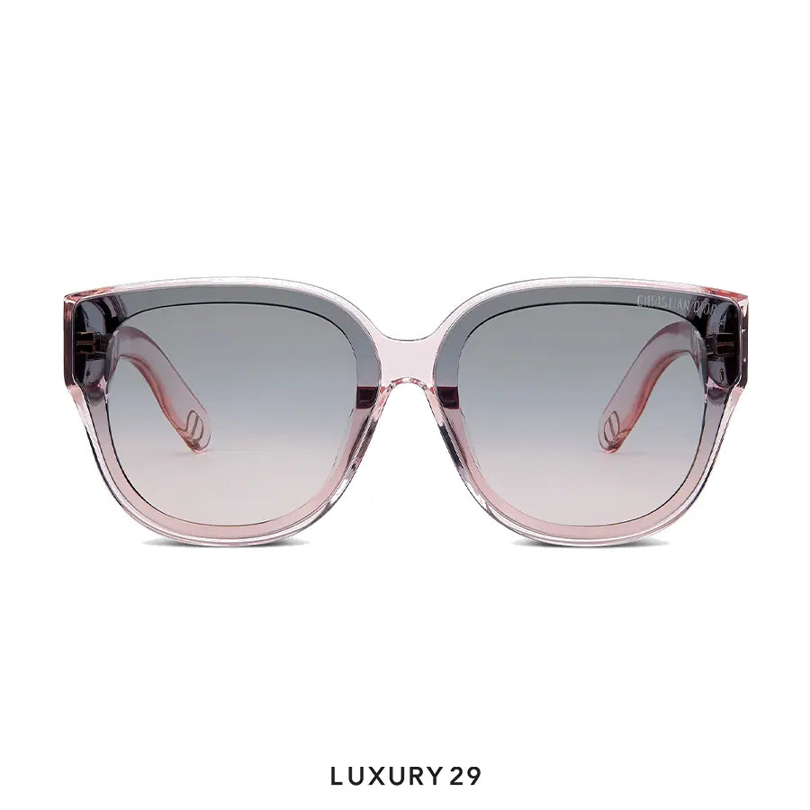 Dior Lady 95.22 R3I Transparent Nude Round Sunglasses