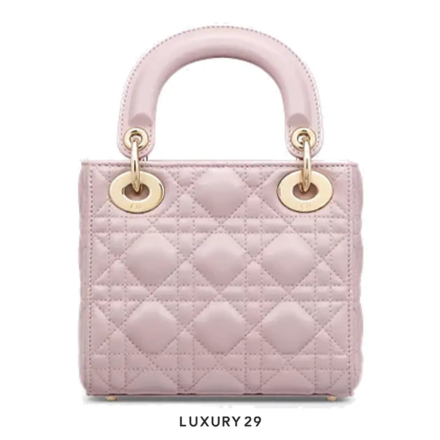 Dior Mini Lady Dior Bag Lotus Pearlescent Cannage Lambskin DIOR