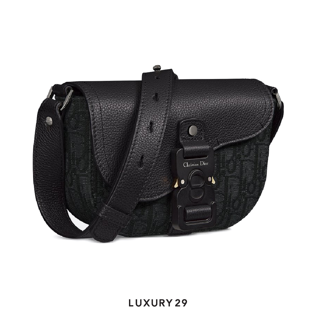 Dior Mini Saddle Messenger Bag with Flap Black DIOR