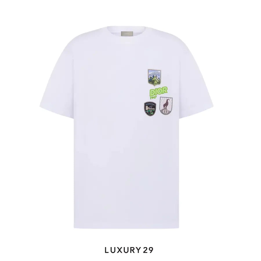 Dior Mountain T-Shirt Relaxed Fit White Cotton Jersey