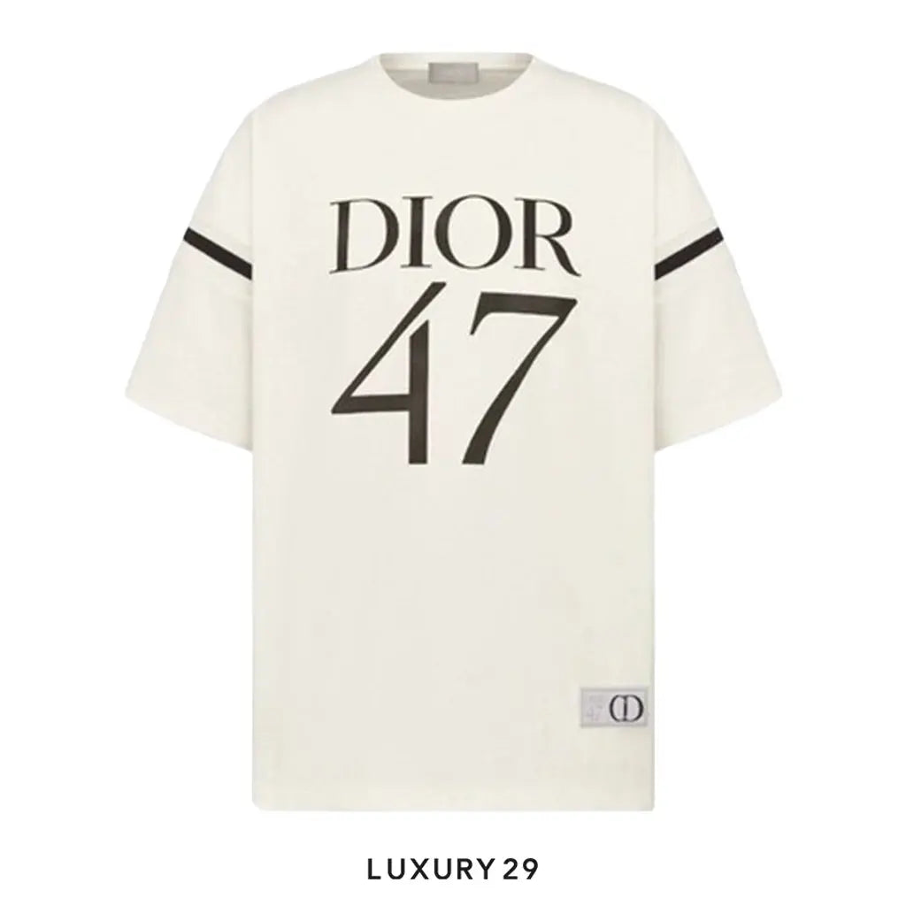 Dior Oversized T-Shirt Blanc Slub Cotton Jersey