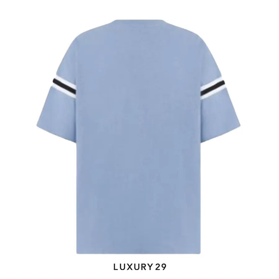 Dior Oversized T-Shirt Navy Blue Slub Cotton Jersey DIOR