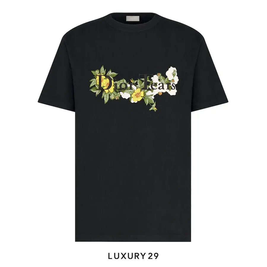 Dior Relaxed-Fit TEARS T-Shirt BlackSlub Cotton Jersey