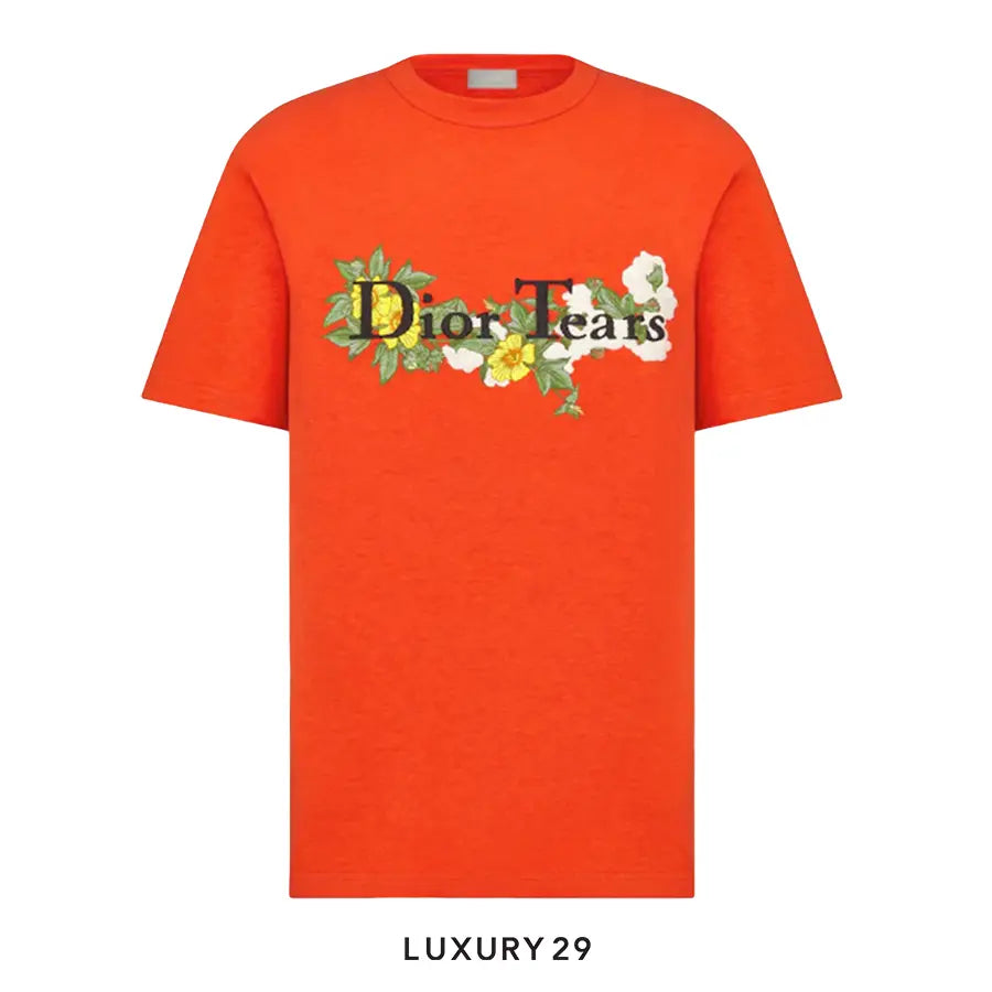 Dior Relaxed-Fit TEARS T-Shirt Red Slub Cotton Jersey DIOR Luxury29