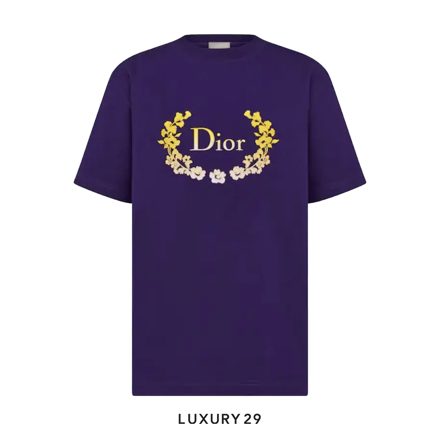 Dior Relaxed Fit T-Shirt Purple Cotton Jersey0311001800-313J696A0554_C479-12-0032Apparel & Accessories > Clothing > Clothing Tops > T-Shirts