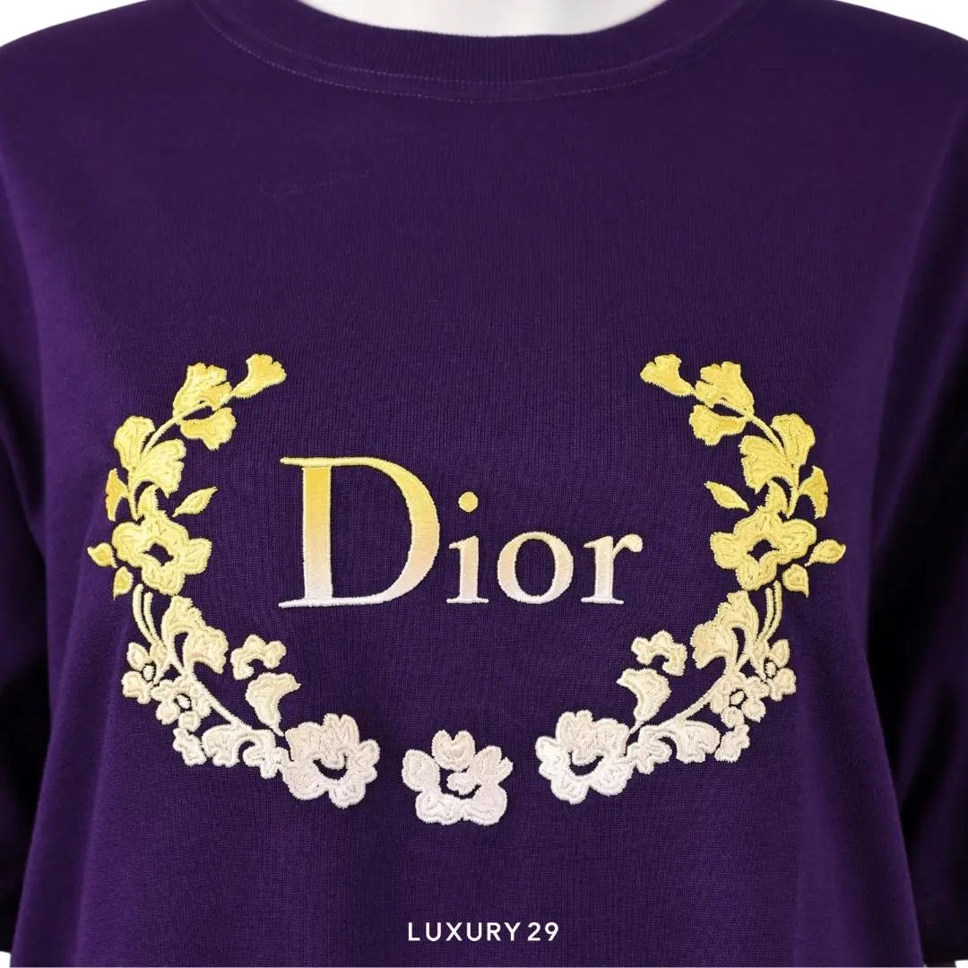 Dior Relaxed Fit T-Shirt Purple Cotton Jersey DIOR Luxury29