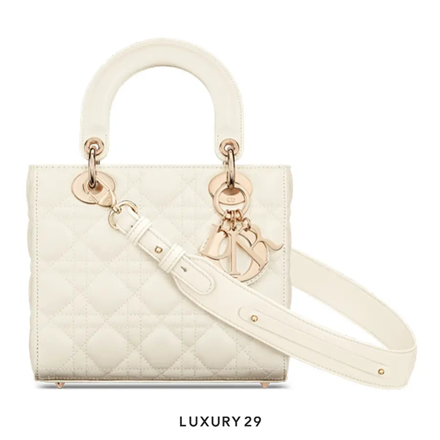 Dior Small Lady Dior My ABCDior Bag Latte Cannage Lambskin