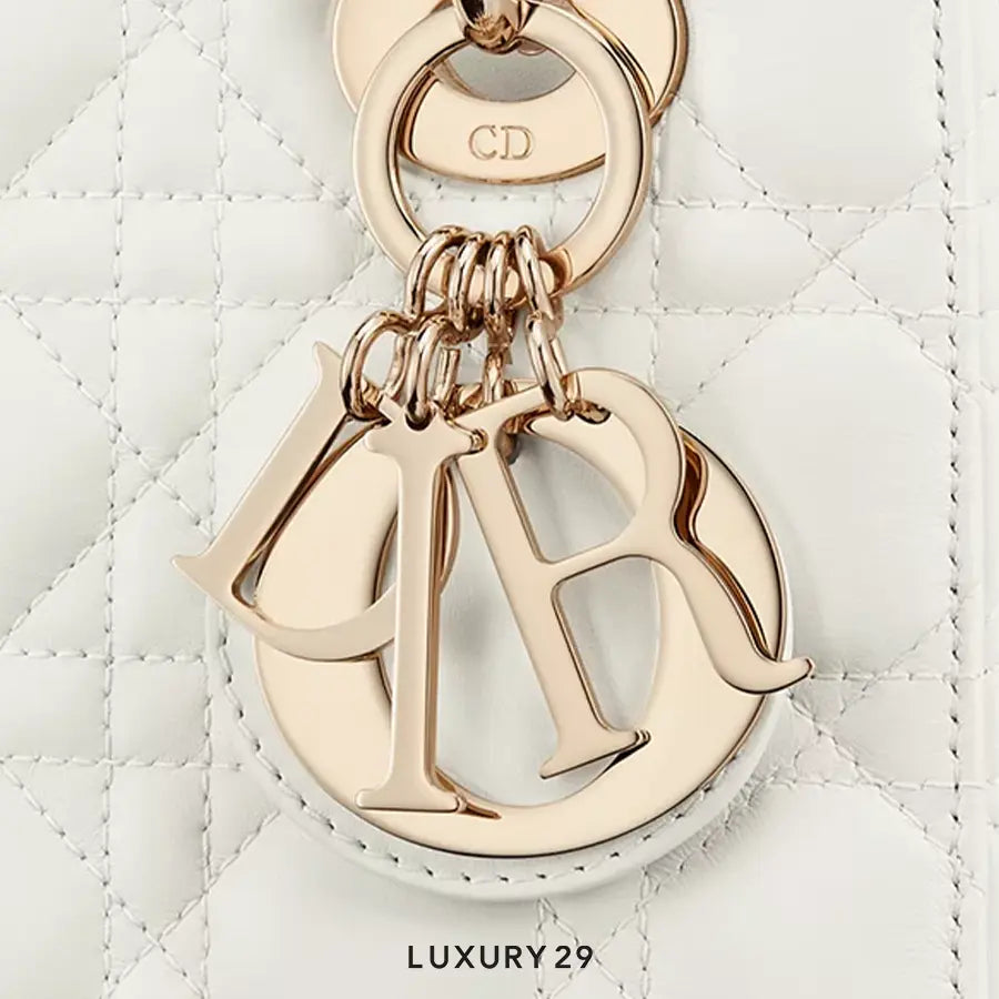 Dior Small Lady Dior My ABCDior Bag Latte Cannage Lambskin DIOR