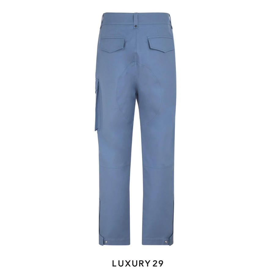 Dior Strap Detailed Cargo Pants Blue DIOR