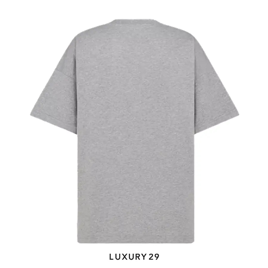Dior T-Shirt Gray Slub Cotton Jersey DIOR