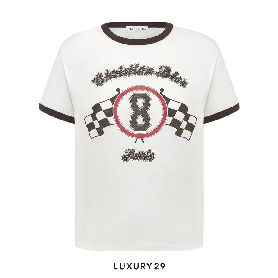 Dior T-Shirt Race blancs, noirs et rouges White