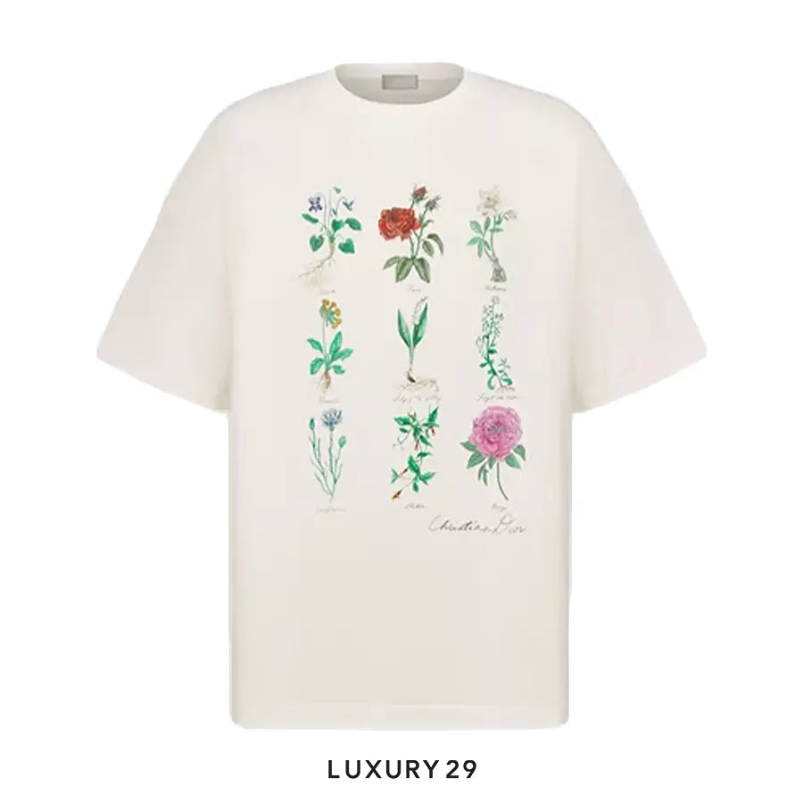 Dior T-Shirt White Slub Cotton Jersey