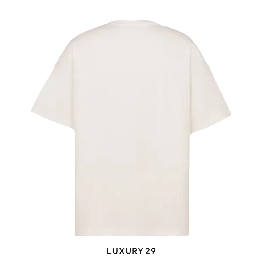 Dior T-Shirt White Slub Cotton Jersey DIOR