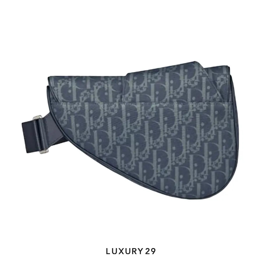 Dior TEARS Saddle Bag Blue Dior Oblique and Peace Sign Dior Tears Denim DIOR