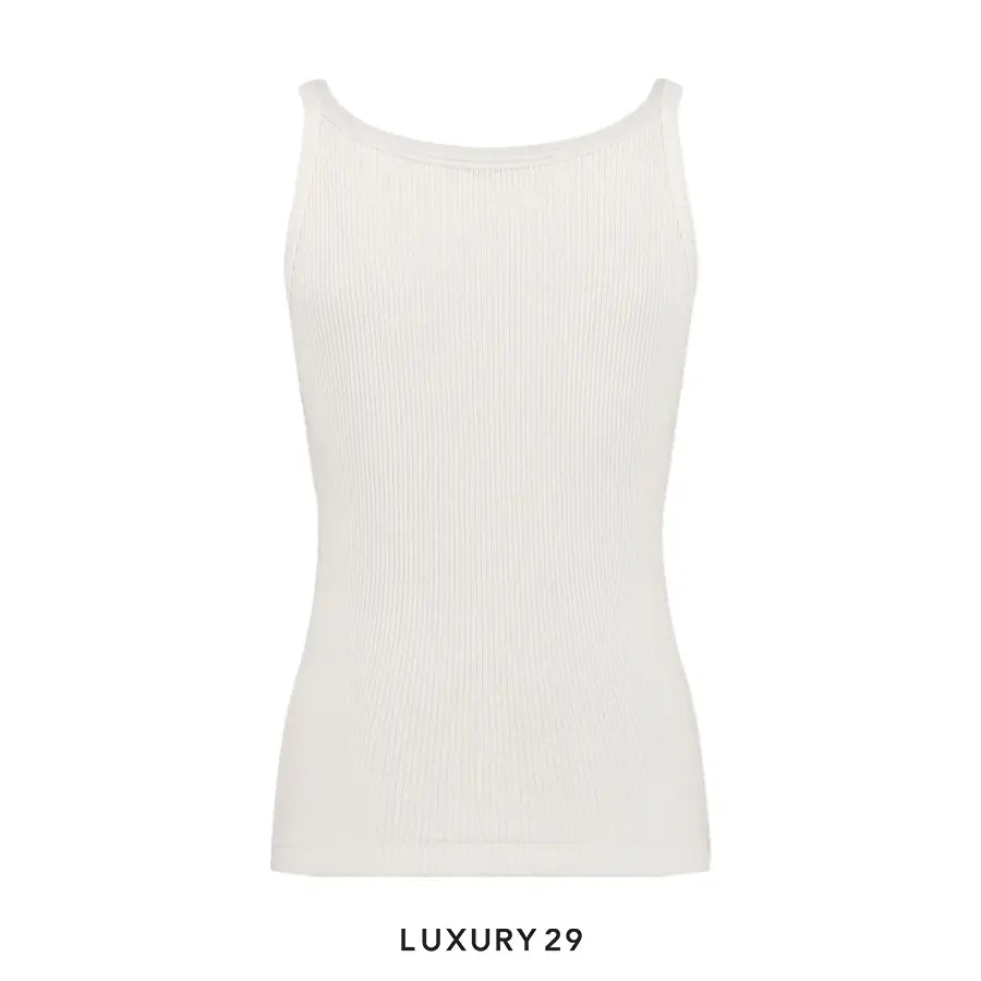 Dior Tank Top White Ribbed Cotton Jersey DIOR