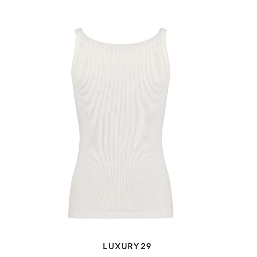 Dior Tank Top Ribbed Cotton Jersey White DIOR Luxury29