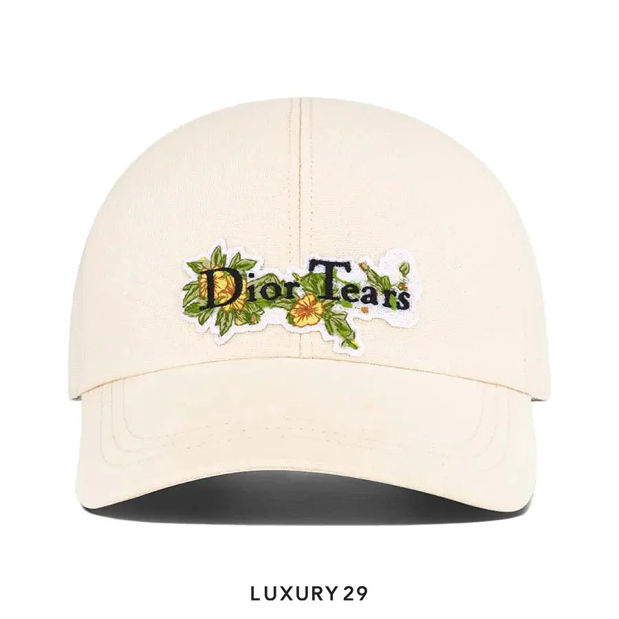 Dior Tears Baseball Cap Beige and Multicolor