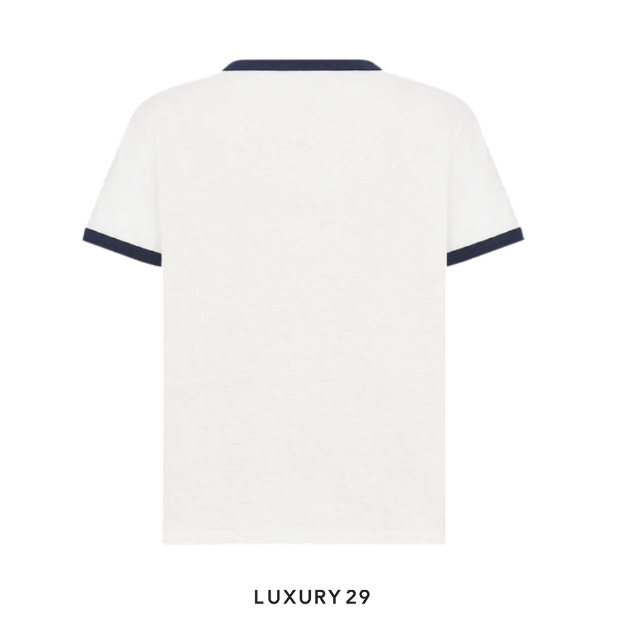 Dior Vibe T-shirt White cotton and linen jersey with tricolor signature White DIOR