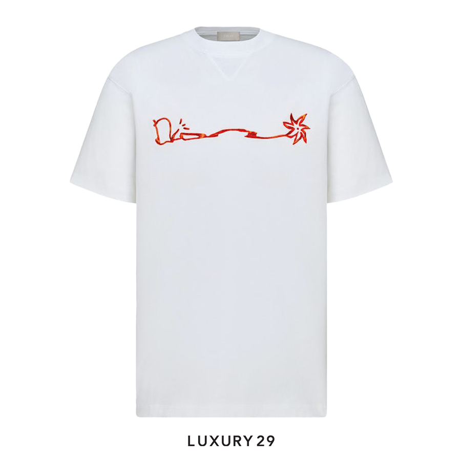 Dior X CACTUS JACK Oversized T-Shirt White/Red DIOR Luxury29