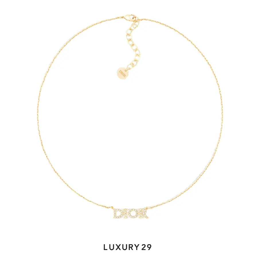 Dior evolution Necklace Gold-Finish Metal and Silver-Tone Crystals