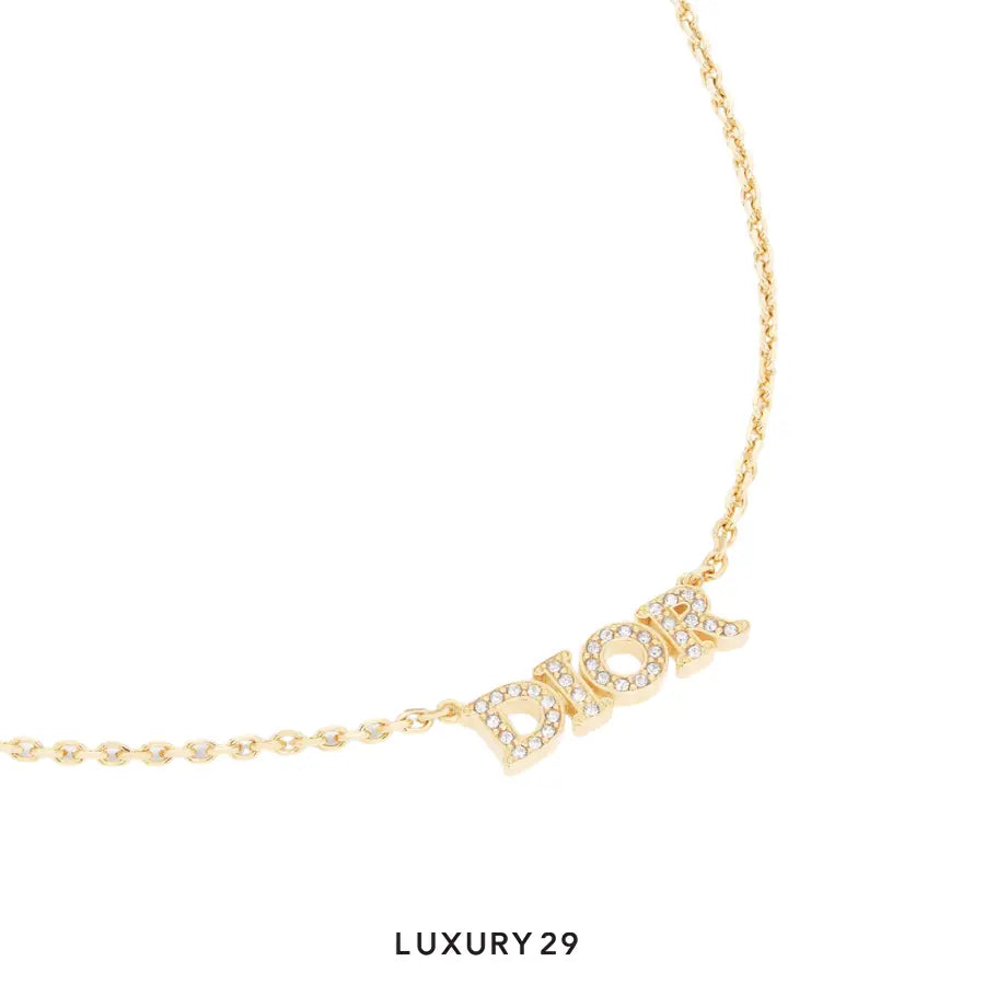 Dior evolution Necklace Gold-Finish Metal and Silver-Tone Crystals