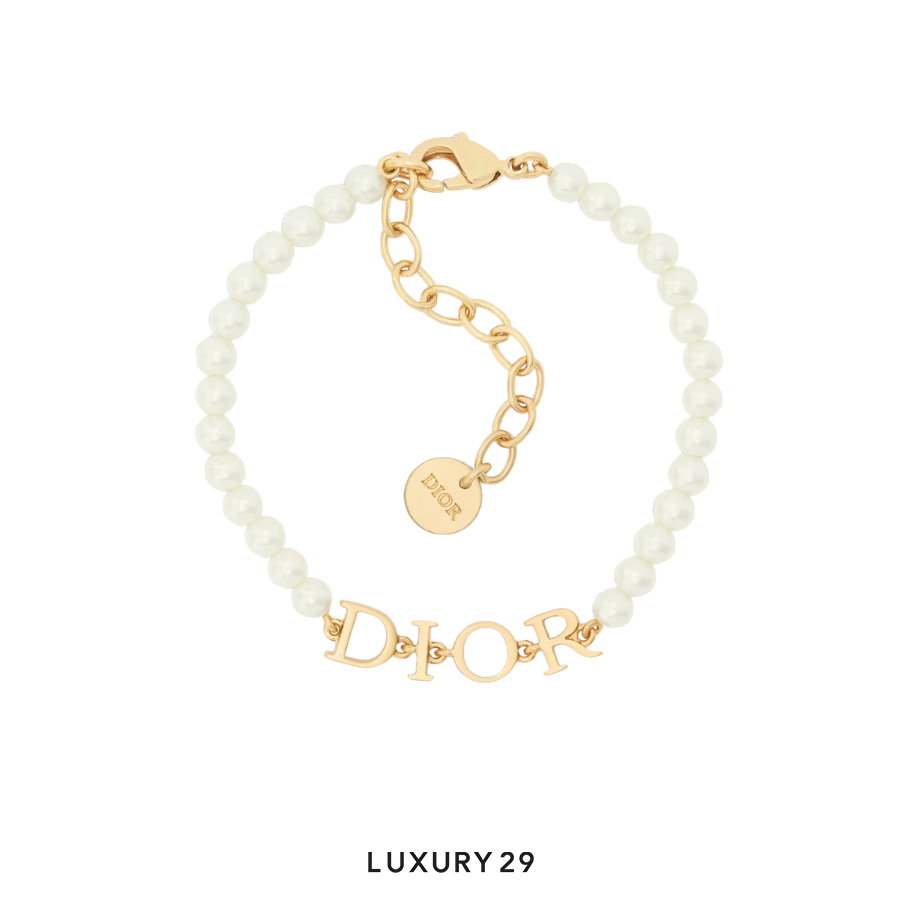 Dior (r)evolution Bracelet Gold-Finish Metal and White Resin Pearls DIOR